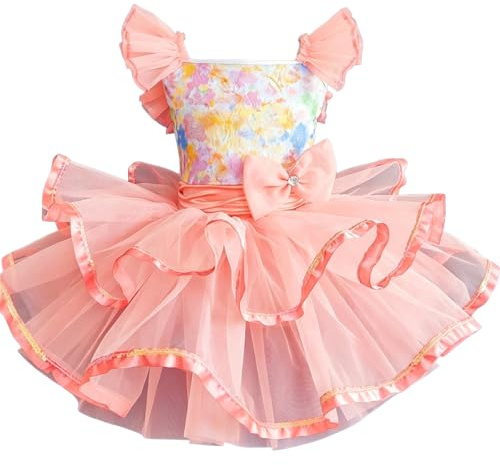 Flickor Balett Tutu Klänning Blommig Broderi Danstävling Kjol | Prinsessballerinakostym, födelsedagsfest eller finare dansskolas shower