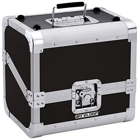 Reloop 80 Record Case Black - Reloop 80 Record Case Nero - classica custodia per dischi, angoli di protezione arrotondati, nero