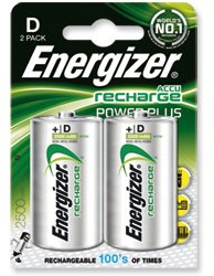 Brand New. Energizer Battery Rechargeable Advanced Size D 1.2V NiMH 2500mAh HR20 Ref 626149 [Pack 2]