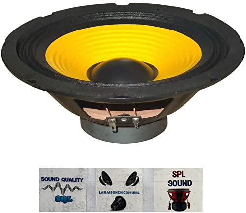 1 woofer PLUG & SOUND W-088 altoparlante medio basso 20,00 cm 200 mm 8 da 75 watt rms 150 watt max impedenza 8 ohm per casa, 92 db, 1 pezzo + 3 adesivi
