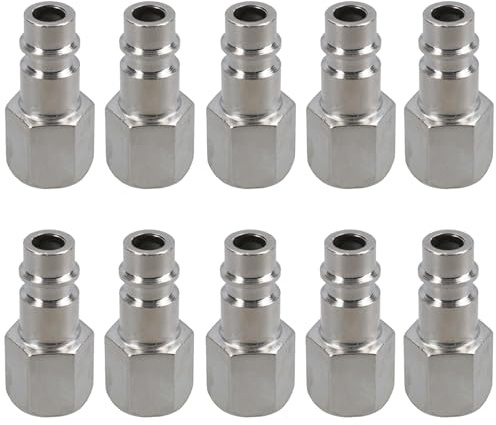 Euro Air Line Hose Fitting Connector Quick Release 1/4 inch BSP Female Thread 10pk
