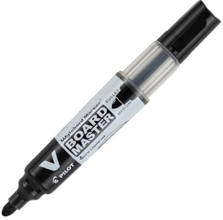 Pilot BEGREEN V Board Master Marker trocken abwischbar Rundspitze M 4 mm 10 Stück schwarz