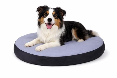 Karlie Kissen oval L: 70 cm B: 56 cm H: 8 cm grau-schwarz