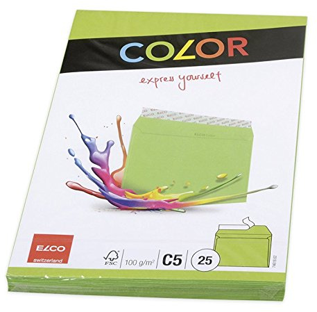 Elco 74618.62 Color Briefumschlag, C5, 100 g, intensivgrün