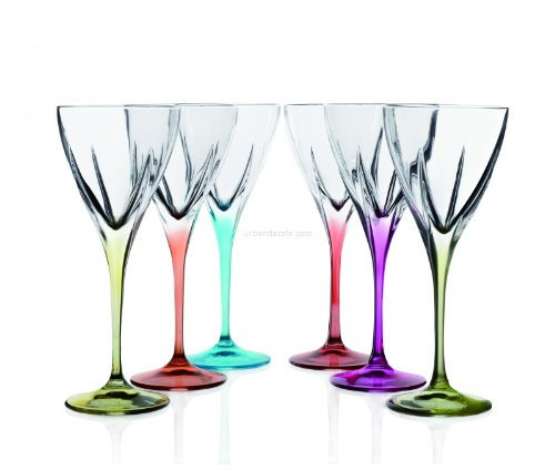 RCR Fusion Color Set 6 Calici Liquore 7 cl Crystal Glass