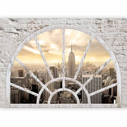 Fotomurales B&D XXL - 400x280 cm XXL Papel pintado tejido no tejido Decoración de Pared decorativos Murales moderna Diseno Fotográfico Ciudad New York ventana d-a-0043-a-b #05