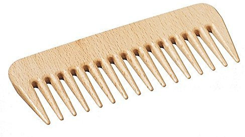 Peigne de coiffure - peigne de haute qualité avec dents grossières, peigne à boucles, peigne à mèches, peigne Afro peigne, peigne en bois de hêtre, idéal pour le voyage, long 135 mm, made in Germany