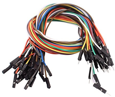 sourcing map 40 Pcs Female to Male 1P Jumper Wire Ribbon Cable Breadboard DIY 40cm Long