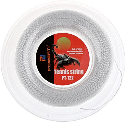 MagiDeal Tennissaite Tennis Saitenrolle Tennis String 200m, Blau/Weiß, Weiß