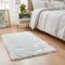 YIHAIC Faux tappetto di pelle di pecora tappeto, Pecora Agnello imitazione pelliccia sintetica decorativa, adatto per tappeto per soggiorno, tappetino per il letto (Bianco, Rectangle 60 x 90 CM)