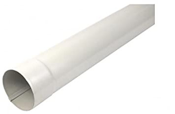 T.E.G. METALLI S.R.L. Pluviale Tubo Discendente per Grondaia in Alluminio o Lamiera Diametro 100 mm Vari Colori e Lunghezze (Lamiera/Bianco Grigio, 1)