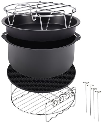 Monzana Accesorios para freidoras de aire caliente juego de 9 piezas para Air Fryer para lavavajillas utensilios de cocina