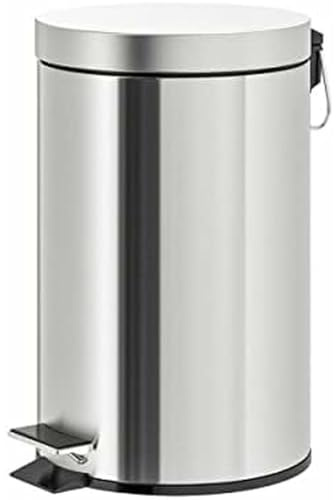 QCONNECT Papelera CROMADA Pedal 20l 43x29