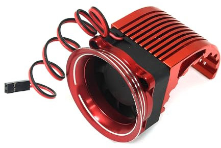 Integy RC 42 mm Antriebseinheit Kühlkörper + 40 x 40 mm Lüfter mit Ansaug-Ram-Trichter für die meisten 1/8 & 1/10 RC