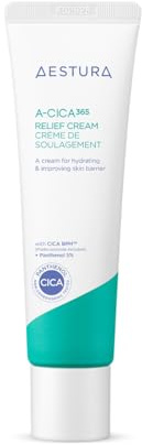 AESTURA A-CICA 365 RELIEF CREAM 48 Hour Hydration, Face Moisturizer for Trouble-Proned Skin and All Skin Type, Cream for Soothing and Relief, Formulated without Fragrance, 60ml