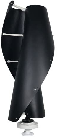 Wind Turbine Generator, 5000W 12V 24V 220V Portable Vertical Helix Wind Power Turbine Kits with Charge Controller for Home RV Boot Hybrid Wind Solar System Black (220V)