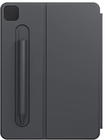 Black Rock Magnetic Case Cover Fits Apple iPad Pro 4th Generation 2022 11 Inch I Shockproof Smart Cover Pen Holder (Black)