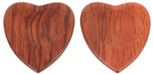 Supvox 2stücke Herzform Gitarren Plektren Aus Holz Für Folk Gitarre Saiteninstrumenten Zubehör Holzzubehör Für Saiteninstrumententeile Gitarrenplektren