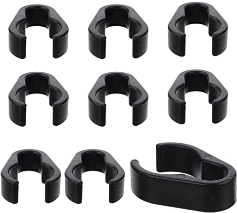 ibasenice 50pcs Plastic Microphone Cable Clamps for Mic Stand Cable Holder Mic Pole Clamp Organizers Flexible for Xlr Microphone