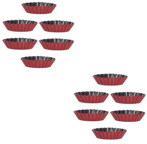 HOMSFOU 12 Pz per tartellette teglia usa e getta teglie da forno stampo per crostata all'uovo riutilizzabile strumento per la cottura di crostate all'uovo biscotto bakeware potere