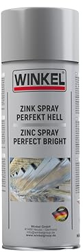Winkel 400 ML ZINK SPRAY PERFEKT HELL - ASTM A 780 zertifiziert -550 stunden Salzprühnebeltest gemass DIN EN ISO 9227 - Rostschutzfarbe für alle Metalloberflächen - Made in Germany