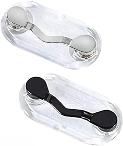 Dzxin Magnetisch Brillenhalter, 2 PCS Magnetic Glasses Holder Magnet Brillenhalter Edelstahl Badge Clip Kann an Kleidungsstück Befestigt Werden, für Brillen, Sonnenbrillen, Ohrhörer, Ausweis