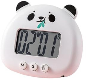 Cute Panda Kitchen Timer, Digital Countdown Stopwatch Clock Magnetic Cartoon Animals Cooking Toothbrush Classroom Reading Gym Timer, Loud Alarm Big Digit Backing Stand for Baking Sports Games Study