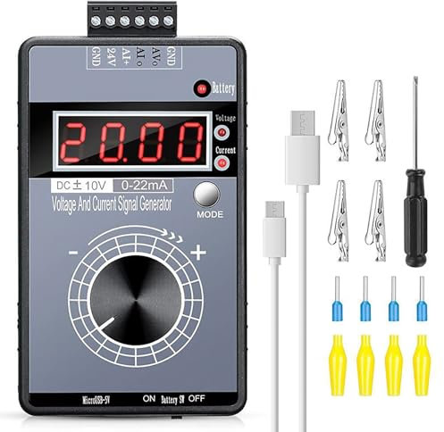 ZEZEFUFU Portable 4-20mA Signal Generator Voltage Analog Simulator 0-10V/0-22mA Signal Sources