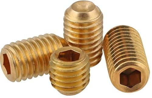 10 Stück M2-M10 Innensechskant-Stellschrauben mit Cup-Point-Messing-Madenschrauben(16mm,M10)