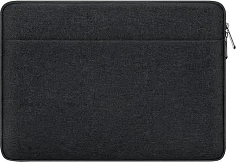 jooeer Laptop Sleeve 15.6 Inch Case Protective Cover Compatible with 15.6” Chromebook Notebook Computer, Slim Waterproof Padded Sleeve with Pocket, Black