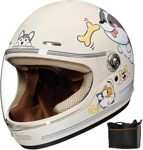 Casco integral para niños, casco de scooter homologado ECE con visera solar y bufanda extraíble, casco de bicicleta para niños y niñas de 3 a 12 años I,46-52CM