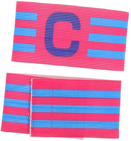 YARNOW 2stücke Fußball Kapitänsbinde Verstellbare Binde Für Fußballspiele Aus Langlebigem Material Mit Klarem Druckdesign Und Leuchtenden Farben Tragbar Und Waschbar Für