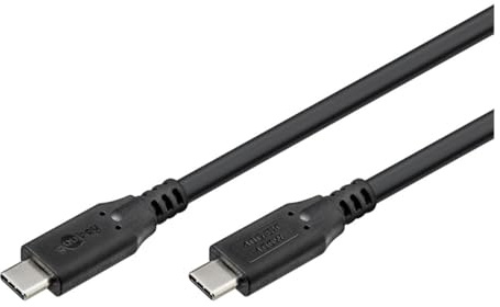 goobay Cable USB-C Gen 4 Cable de carga rápida de 100 W y 40 Gbits de transferencia de datos (PD) / Cable de carga Tipo C Cable de datos Thunderbolt 3 y 4 / MacBook, iPad, HP, Dell / 1,5 m / 74192