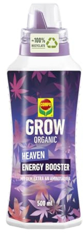 COMPO GROW ORGANIC Heaven Energy Booster 500 ml für vitale und schöne Pflanzen dank natürlicher Aminosäuren und Algenextrakten, lila