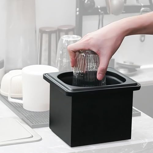 Enjuagador de Vasos con Base de Acero Inoxidable, Jarra Rinser, Artículo Esencial para Cafeterías y Bares Profesionales.