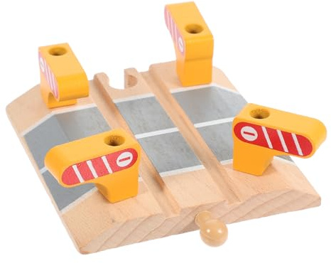 VANZACK Train Track Road Block Accessories Educational Railing Barrier Model for Toy and Fun Plaything for Boys and Girls Backyard Playroom