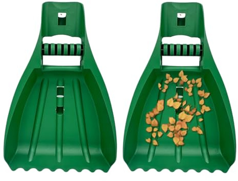 Rastrelli a mano, raccogli foglie, 49 x 34 x 8 cm, paletta da giardino, impugnatura ergonomica, detergente leggero per detriti, 1 paio, pulizia delle foglie del del cortile