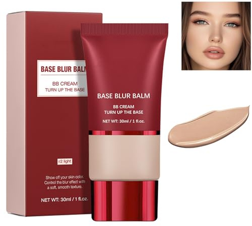 BB Cream Light, Hydrating Full-Coverage Foundation & Concealer, Color Correcting Cream, BB Cream Blur Tinted Moisturiser Face Women for All Skin Types, Turn Up the Base