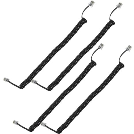 OSOLADY 4pezzi Cavo Telefonico Spirale Molla Estensibile Realizzato in Pvc Abs e Rame per Telefoni Fissi Ufficio Facile Installazione senza Competenze Tecniche