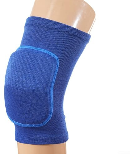 1 paio di ginocchiere sportive a compressione con nylon elastico e spugna spessa per comfort e prevenzione dello sforzo muscolare (M blu)