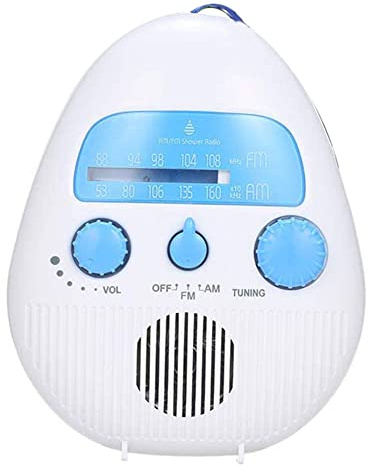 Jkjlorey Shower Radio Portable AM/FM Radio Speaker Bathroom Shower Radios for Home Bathroom Outdoor