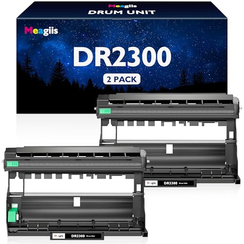 Meagiis DR2300 DR-2300 Unità del tamburo Compatibile per Brother DR2300 DR-2300 tamburo per Brother HL-L2300D HL-L2340DW HL-L2360DW DCP-L2520DW DCP-L2540DN MFC-L2700DW MFC-L2720DW MFC-L2740DW(2 PACK)