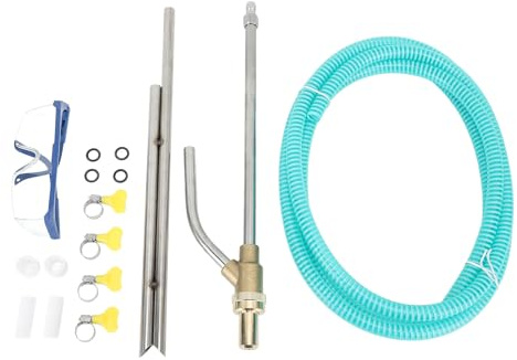 Jeffergarden Pressure Washer Sandblasting Kit, Stainless Steel Wet Abrasive Sandblaster Attachment with for Graffiti and Paint Removal (Blue)