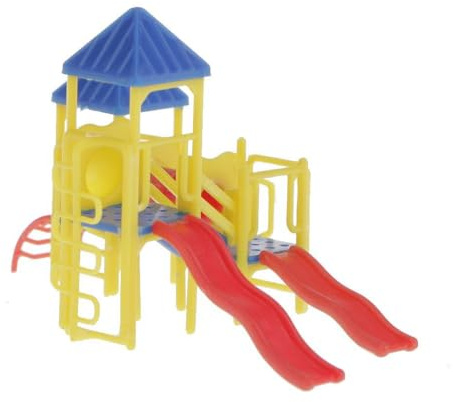ICDKOYK Komplettes Bauset mit Kinderanlage, Modellfiguren, Maßstab 1:150–1:200, bemalte Kinderanlage, Modellfiguren, Gebäude und Landschaftslayout
