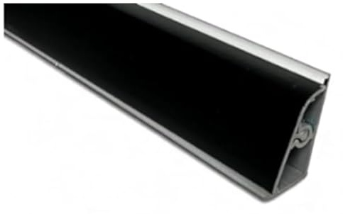 Generico Alzatina per Cucina in PVC con scocca in Alluminio Rivestita in melaminico lughezza 400 cm Compresa di Angoli e finali. (spedizione in modalità Fermo deposito) (Nero, 4 Metri)