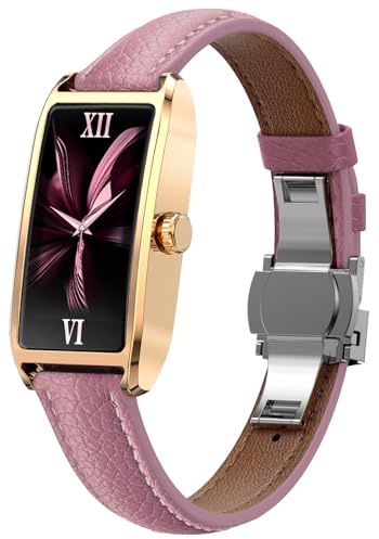 Fitness Tracker da donna, sottile, elegante, di lusso, nero, oro, classico, smartwatch, orologio da donna, orologio fitness tracker di attività, orologio sportivo con frequenza cardiaca, monitor del