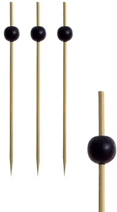 Papstar | 250 Bacchette “Black Pearl”, Dimensioni 12,5 cm, Materiale Bamboo e Legno, 250 Bacchette x 6 Confezioni
