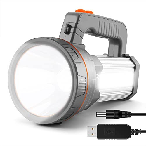 AF-WAN Recargable 7000 Lúmenes Potentes linternas LED Linternas para acampar Linterna táctica recargable Impermeable Super brillante Proyector Reflector de mano