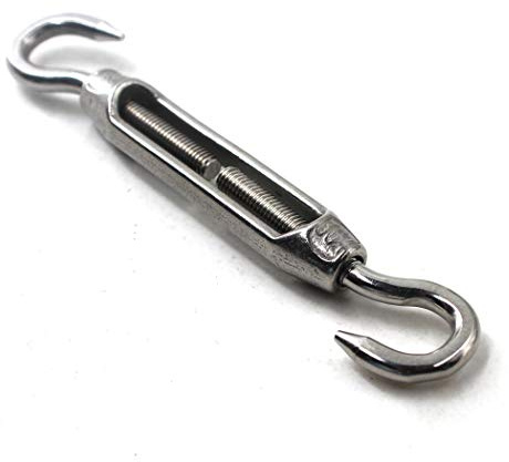 Flomore M10 Edelstahl Spannschloss Haken und Auge Cargo Strap mit Schnalle (1 Stück)