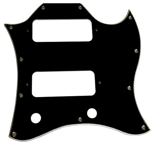 Passend für P90-SG Style Full Face Style Gitarre Pickguard (3-lagig, schwarz)